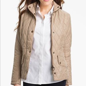 Barbour Tan Quilted Diamond Jacket